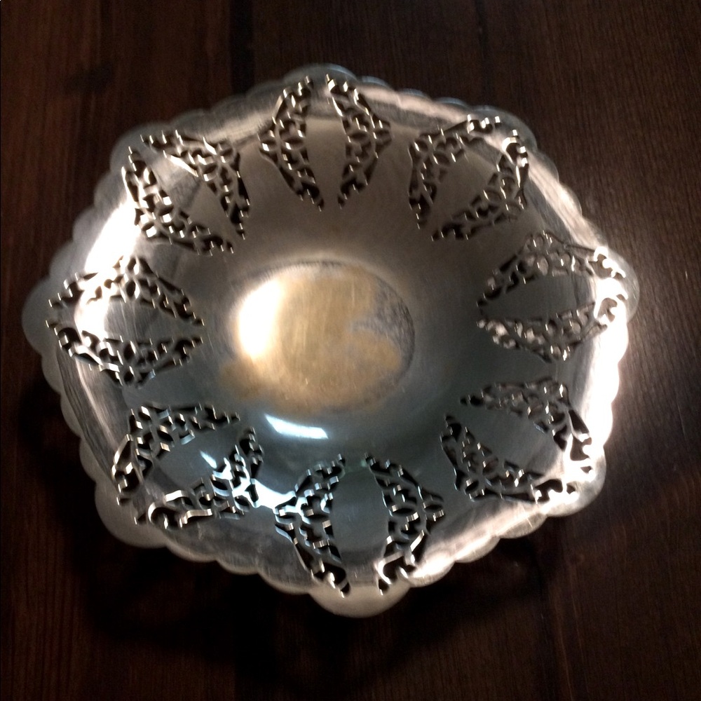 Vintage silver plated candy tray
